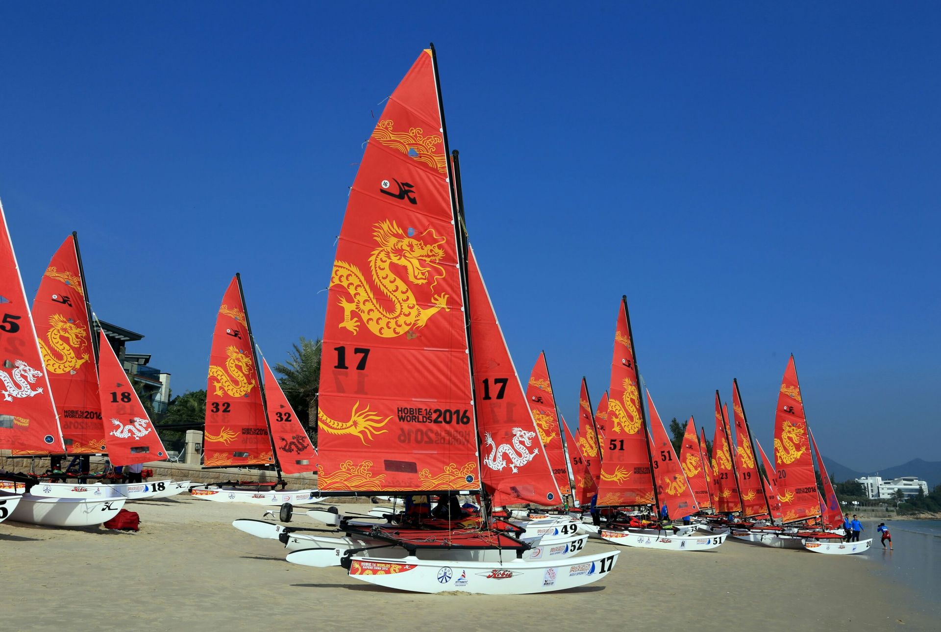 英国威廉希尔-荷兰帆船运动员冲刺最后一刻反超对手