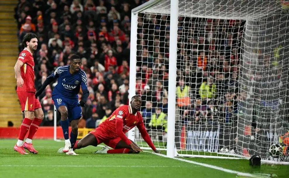 利物浦0-2不敌巴黎，欧冠四强梦碎