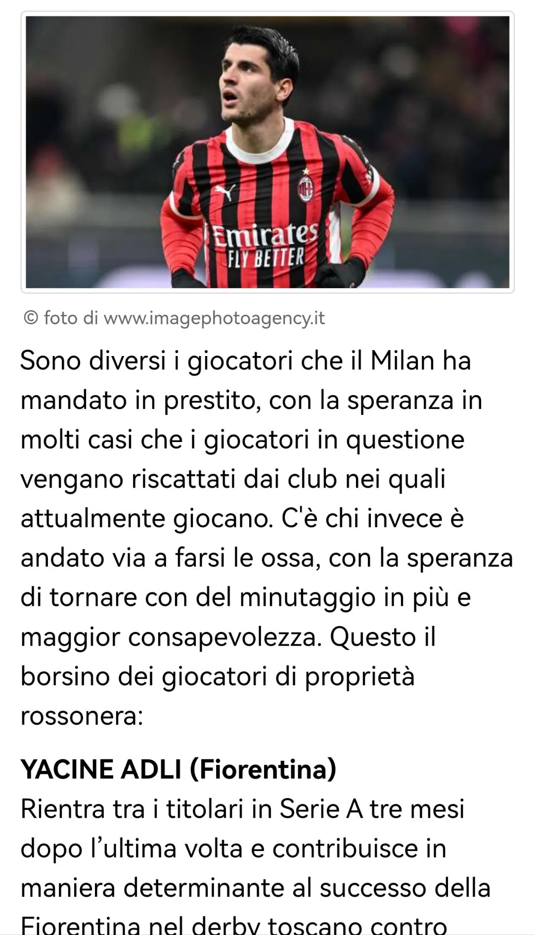 佛罗伦萨客场落败AC米兰，失分惨重