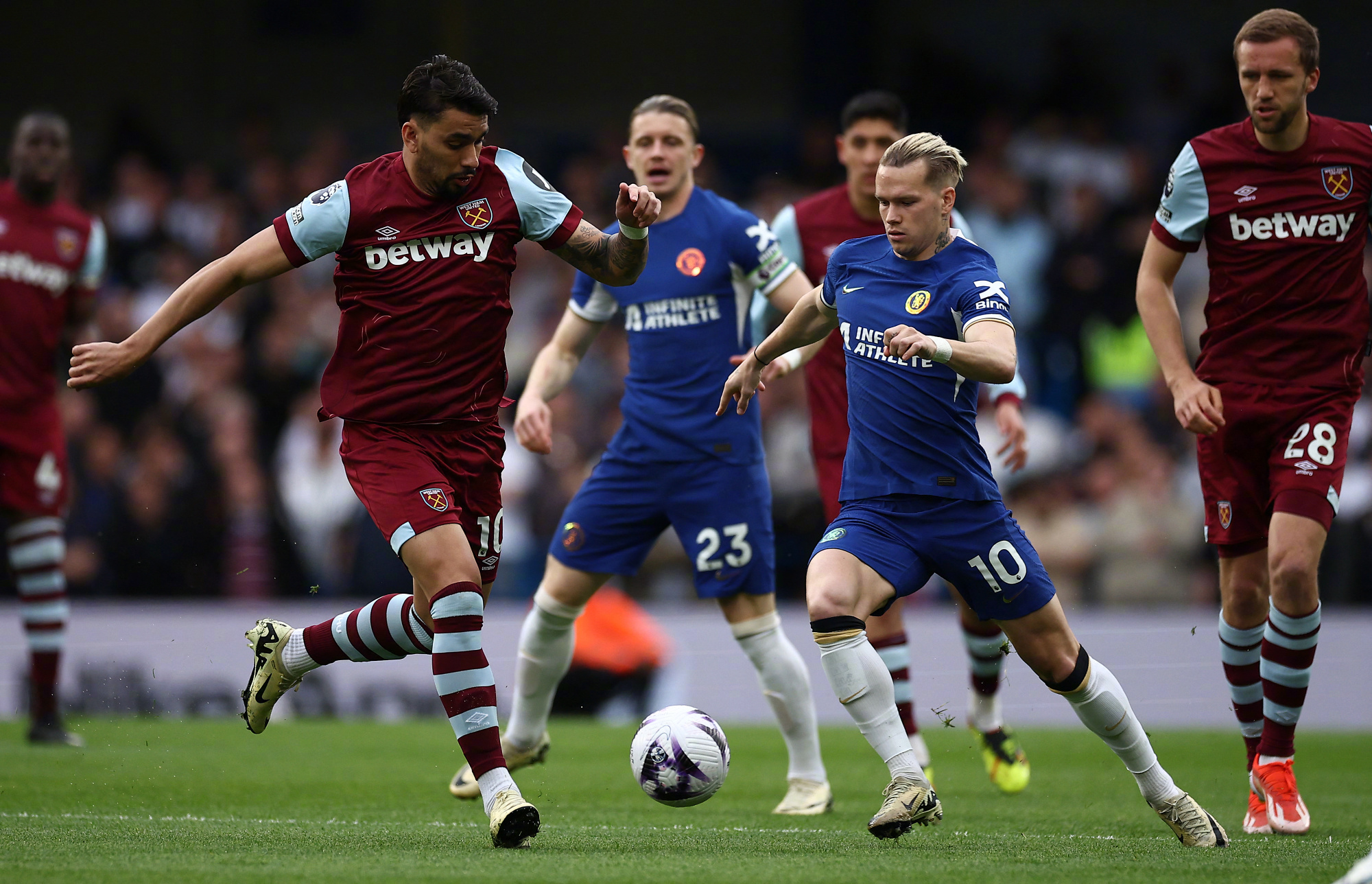 切尔西客场战平西汉姆，失去登顶优势