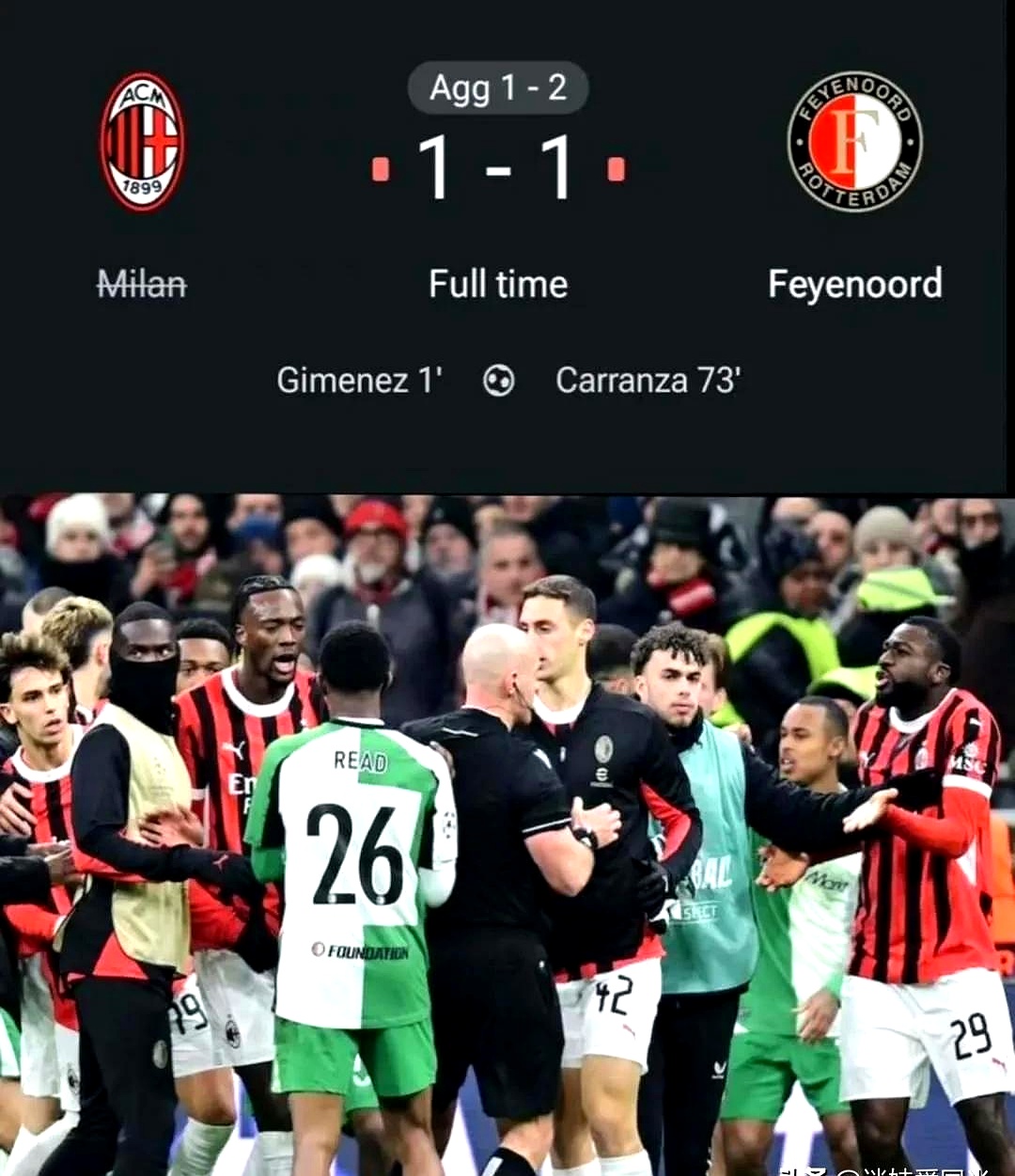 AC米兰客场逼平拜仁，晋级欧冠八强
