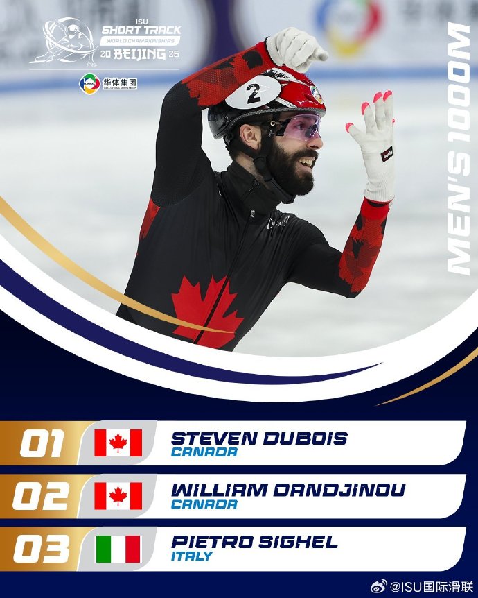 美国短道速滑选手登上领奖台